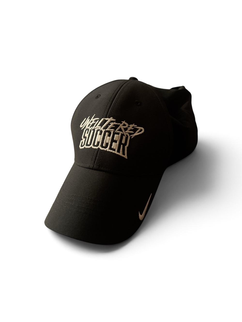 Nike Black Cap with Cream 'Unfiltered Soccer' Embroidery